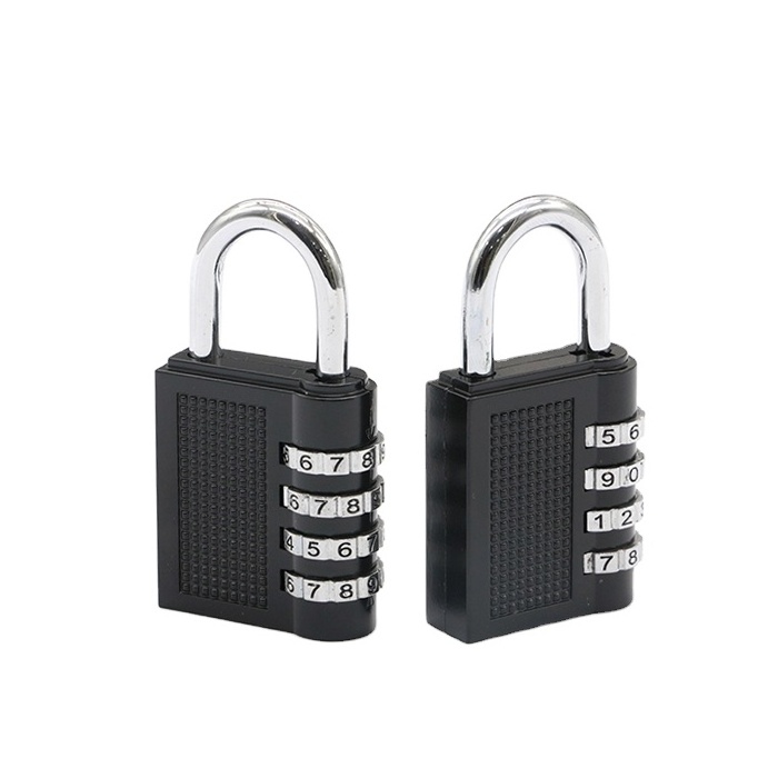 Black 4 Digit Combination padlocks travel Luggage Lock zinc alloy File cabinet Password lock