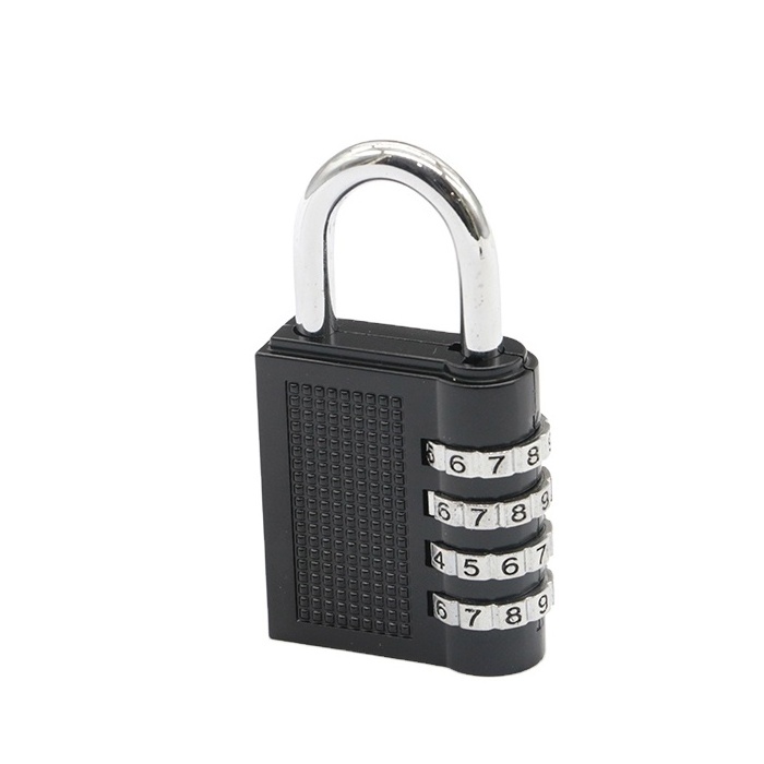 Black 4 Digit Combination padlocks travel Luggage Lock zinc alloy File cabinet Password lock