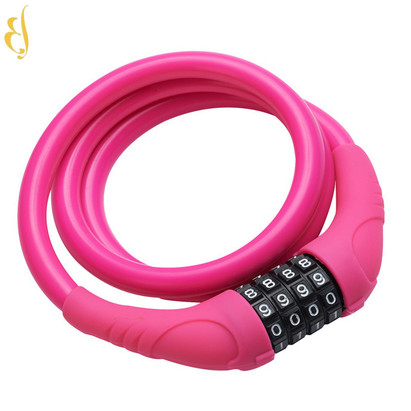 4 digit number Password silicone bicycle ring combination bike scooter wire cable wheel lock