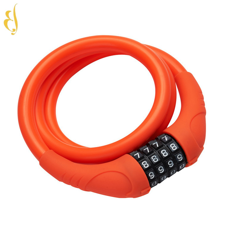 4 digit number Password silicone bicycle ring combination bike scooter wire cable wheel lock