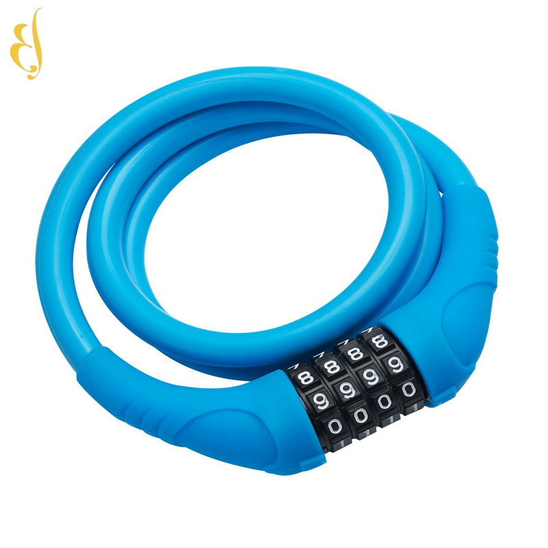 4 digit number Password silicone bicycle ring combination bike scooter wire cable wheel lock