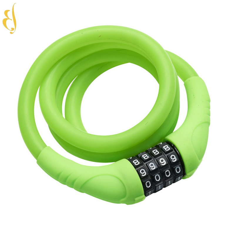 4 digit number Password silicone bicycle ring combination bike scooter wire cable wheel lock