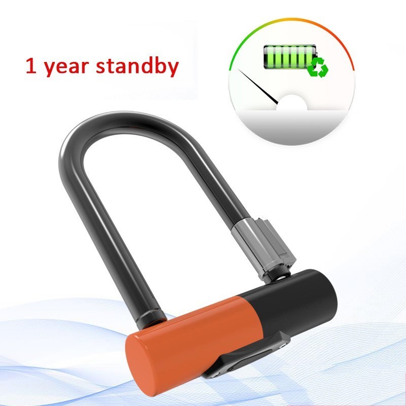 Anti theft MTB road bicycle fingerprint identification U shape lock security steel glass door lock with key acces