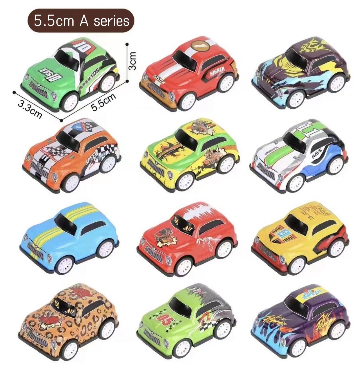 Manufacturer alloy pull back diecast toy car Friction Powered Die-Cast Cars for Toddlers children's Vehicles Set Model Car