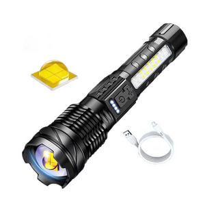 Special Forces Flashlight Strong Light Long Range Black Technology Quad Core White Laser Ultra Bright Flashlight Side Lights Pat