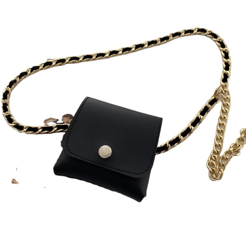 Metal mini small bag waist chain Fashion chain belt Fanny pack decoration