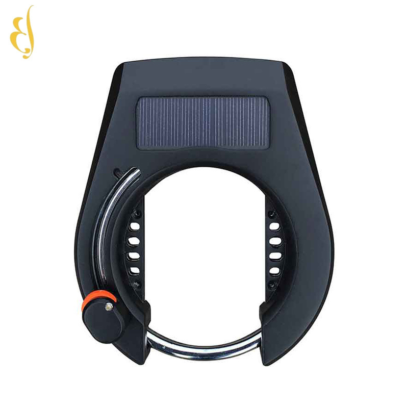 anti theft smart bike center personal outdoor use alarm sensor solar panel energy BT  bicycle lock