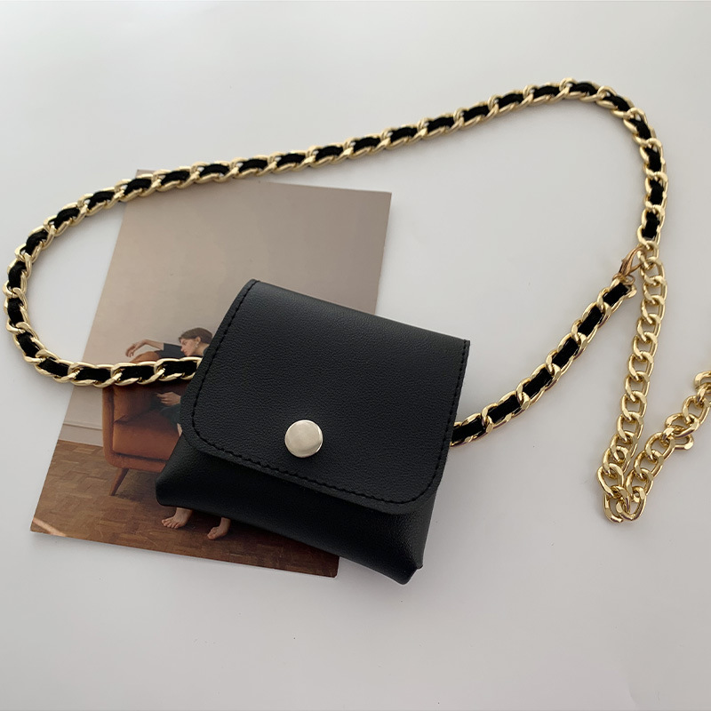 Metal mini small bag waist chain Fashion chain belt Fanny pack decoration