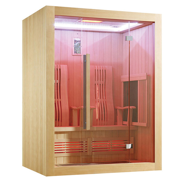 Finnish Saunas Canada Red Cedar Wooden Far Infrared Traditional Sauna Indoor