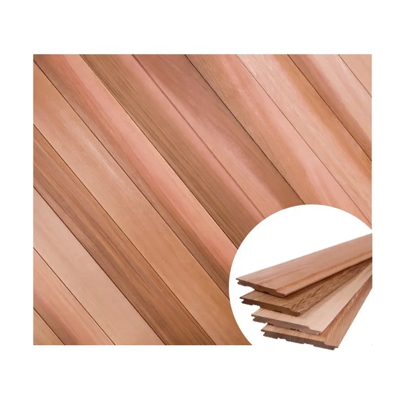 Eco-Friendly Building Board Cedar Cladding Interior Outdoor Decoration Wood Wall Panel