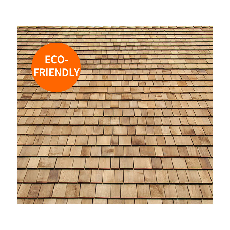 Natural Antiseptic Timber Shingle Usable 30 Years Surface Clear Cedar Roof Shingles