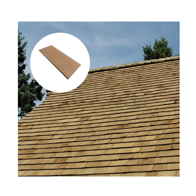 Natural Antiseptic Timber Shingle Usable 30 Years Surface Clear Cedar Roof Shingles