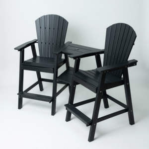 HDPE Plastic Outdoor Adirondack Tall Chair Set