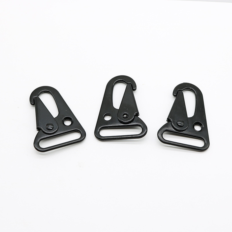 Black Enlarged Mouth Clip Sling Clasp Olecranon Hook for Keychain Snap Hooks Outdoor Bag