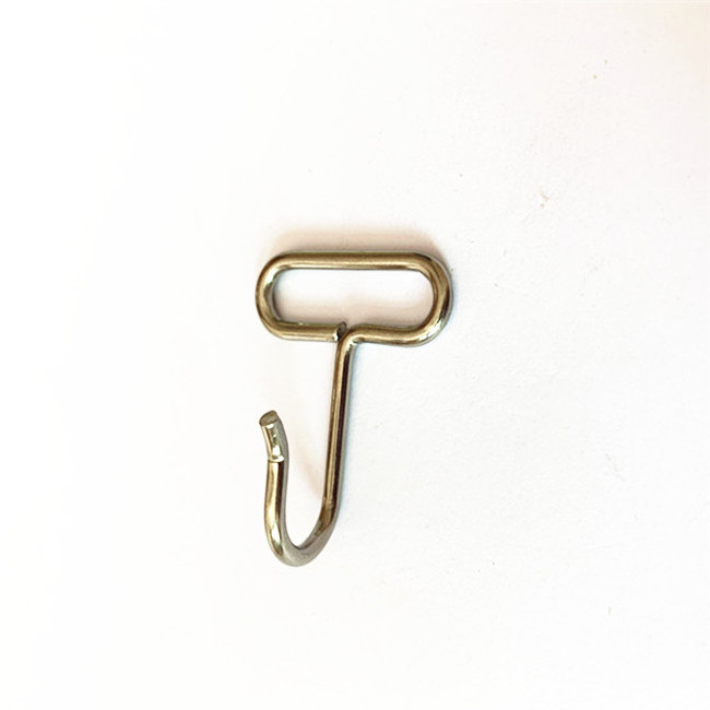 stock size 2.4*25*38mm triangle closed end stainless steel wire j hook for sticker wall hook hanger