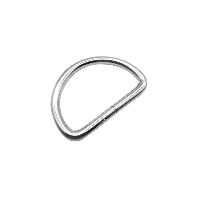 Customized bag accessories wire forming welding metal stainless steel d ring brass d ring belt buckles