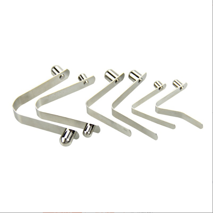 Button Lock Flat Springs V Shape Clip Metal Tube Clips Release Locking Telescoping V Shape Spring buttons