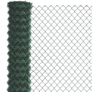 Galvanized Diamond Fence Cyclone Wire Mesh Pvc Black Vinyl Coated Chain Link Fence Low Price 8 Foot 6 Foot Metal Iron Weave