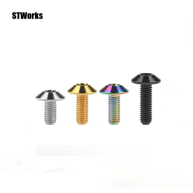 Titanium gr5  M4 M5 M6 Torx Umbrella Head Screw for Motorcycle Bicycle Parts