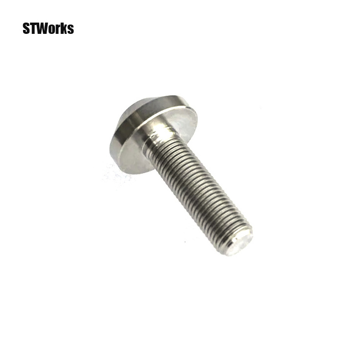 Factory customized titanium alloy Gr5 round head titanium bolts for motorcycle accessories