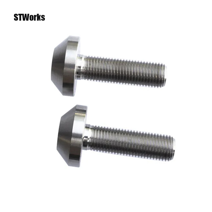 Factory customized titanium alloy Gr5 round head titanium bolts for motorcycle accessories