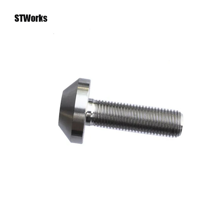 Factory customized titanium alloy Gr5 round head titanium bolts for motorcycle accessories