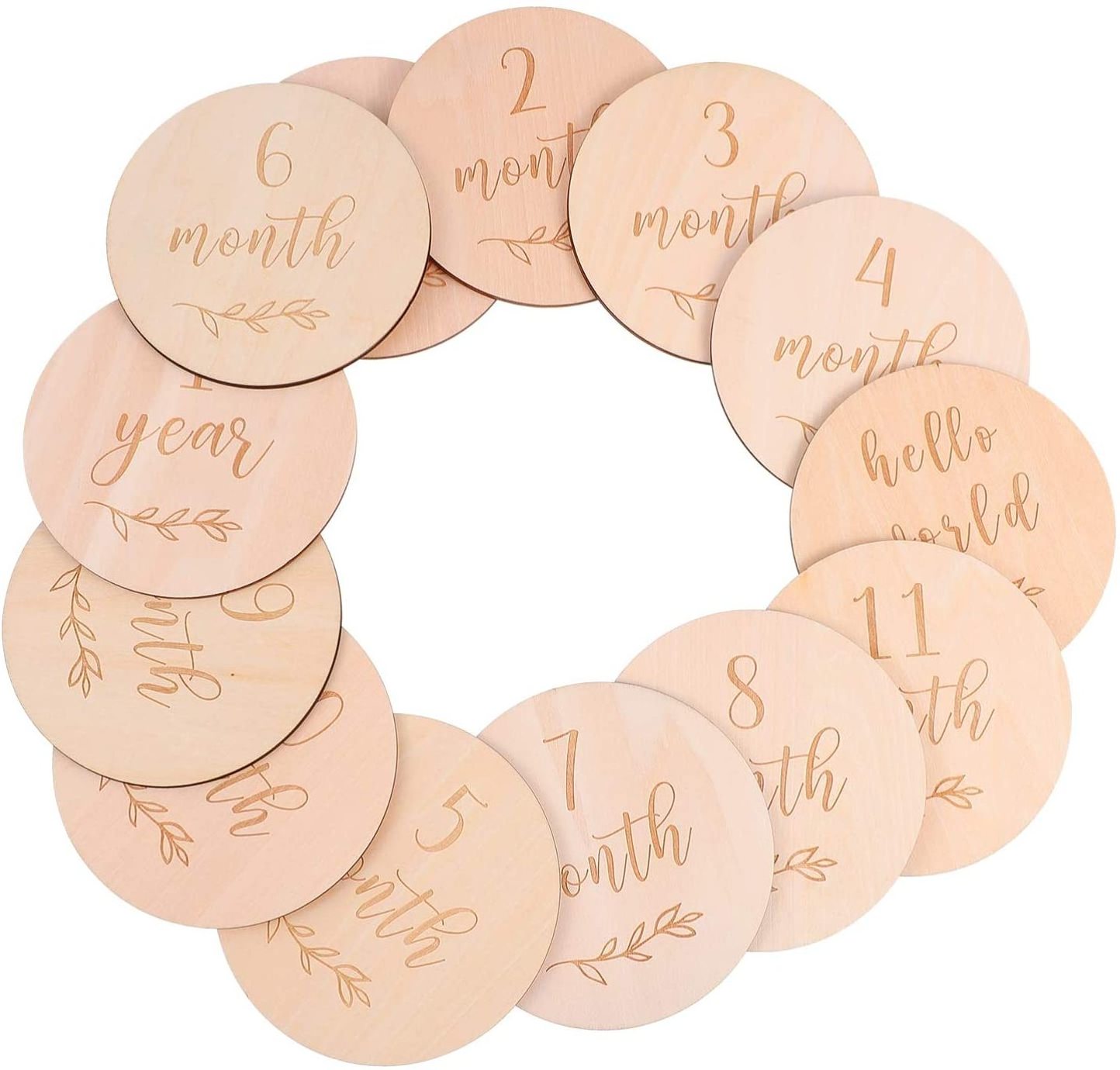 Custom Milestone Plaques Baby Nursery Baby Closet Dividers Kids Room Decor Wooden Baby Milestone Wood Monthly Milestone Card