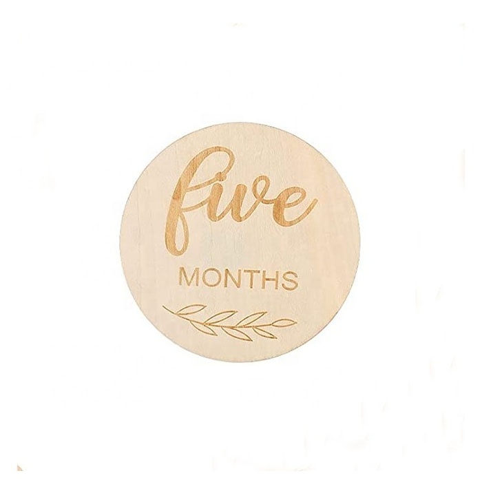 Custom Milestone Plaques Baby Nursery Baby Closet Dividers Kids Room Decor Wooden Baby Milestone Wood Monthly Milestone Card