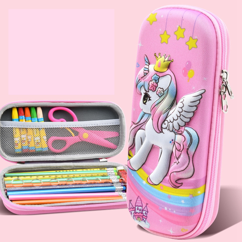 CHXN 3D three-dimensional stationery box, cartoon multifunctional pencil case, large capacity pencil case