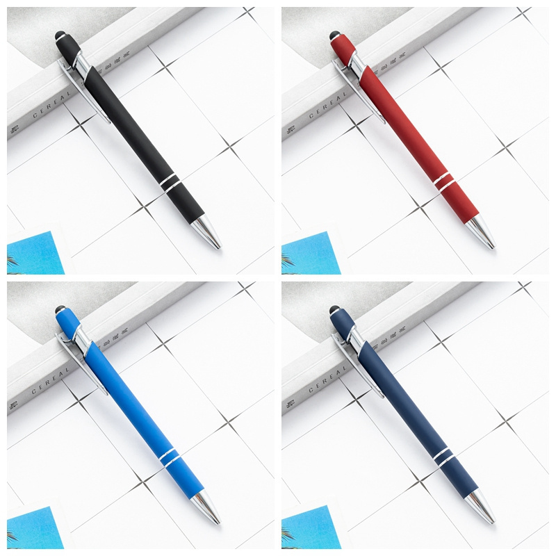 CHXN Metal Pushing Aluminum Rod Capacitive Touch Ball Pen Handwriting Touch Screen Pen