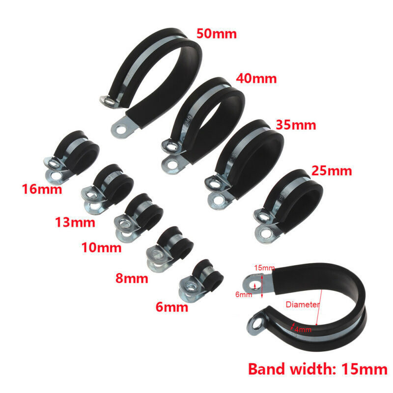 Quick release pipe clamp with rubber lining covered rubber lined steel pipe clamp steel clamps with rubber cushion