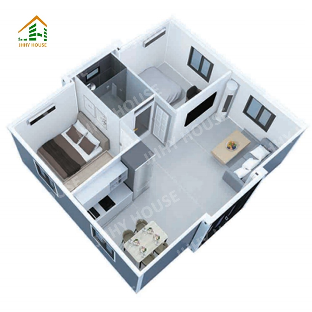 Luxury prefabricated houses with kitchen bathroom expandable container house office