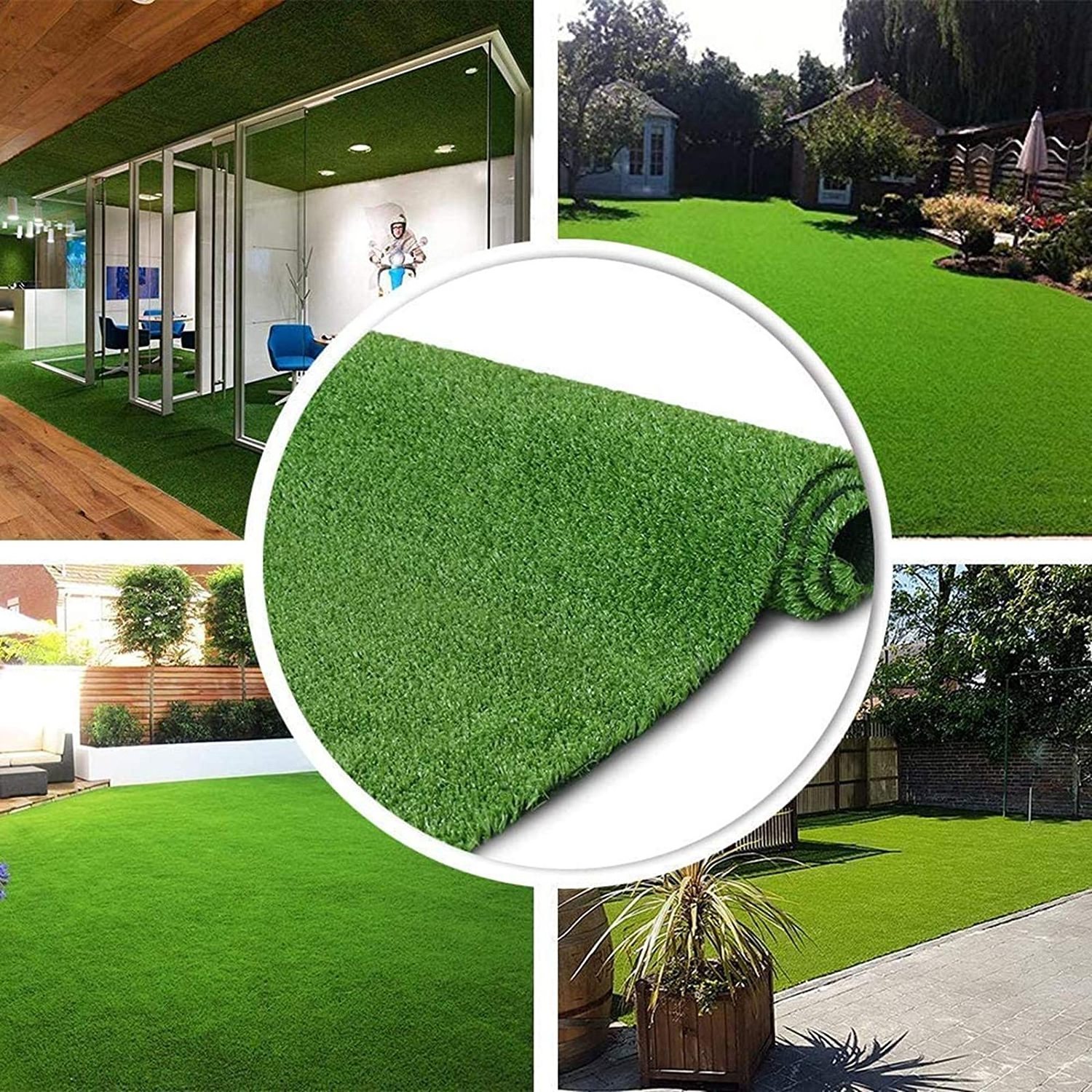 U Shaped Turf Nails Real Looking Artificial Decorative Grass For Balcony