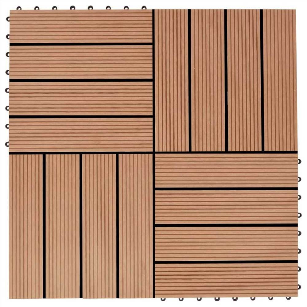 anti-slip WPC wood plastic composite interlocking deck flooring roof tiles outdoor artificial grass tiles