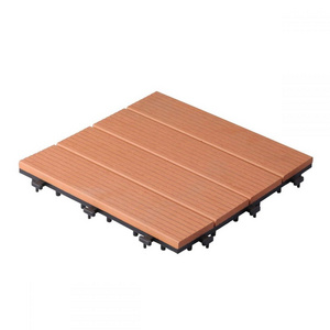 anti-slip WPC wood plastic composite interlocking deck flooring roof tiles outdoor artificial grass tiles