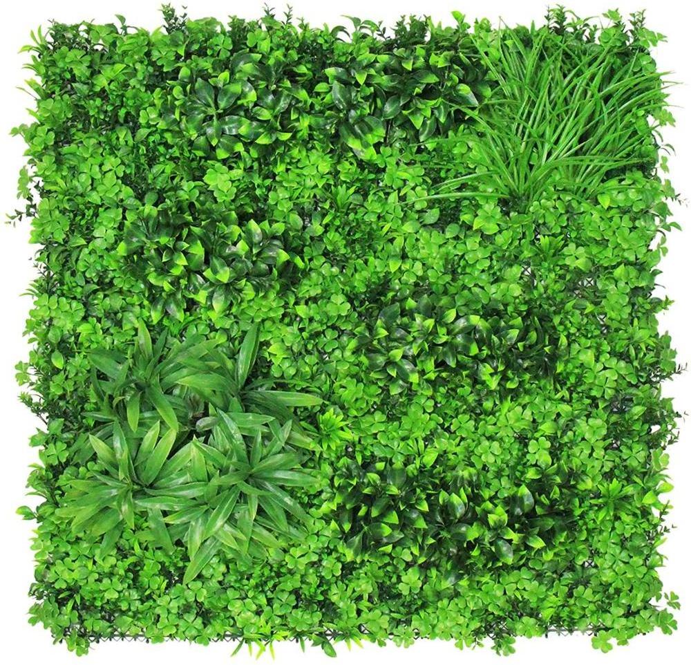 Wall Decor Panel Green Decoration Grass Outdoor Decor Plastic Backdrop Leaves Plastic Flowers Artificial Plants Customized Shape