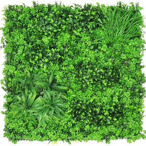 Wall Decor Panel Green Decoration Grass Outdoor Decor Plastic Backdrop Leaves Plastic Flowers Artificial Plants Customized Shape