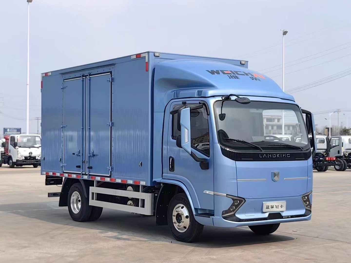 Wide body and long endurance assisted driving pure electric box truck cargo truck mini truck