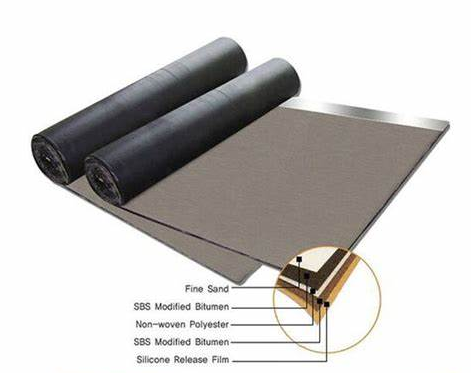 Self Adhesive Aluminium Foil Bitumen Waterproof Membrane For Steel Roof Application Membrane Waterproofing materials