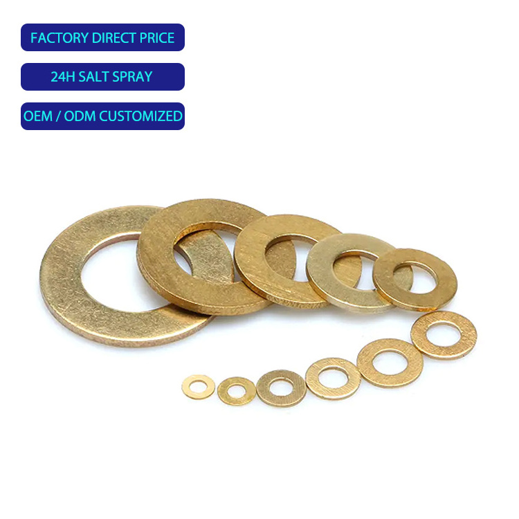 Custom Hardware Accessories Metallic Zinc Plated Carbon Steel Flat Washer Metal Copper Gasket Washer