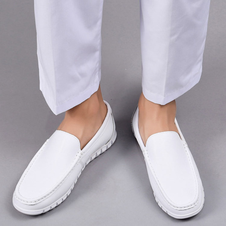 leather breathable casual shoes for man doctor hospital shoes comfortable medical nursing shoes