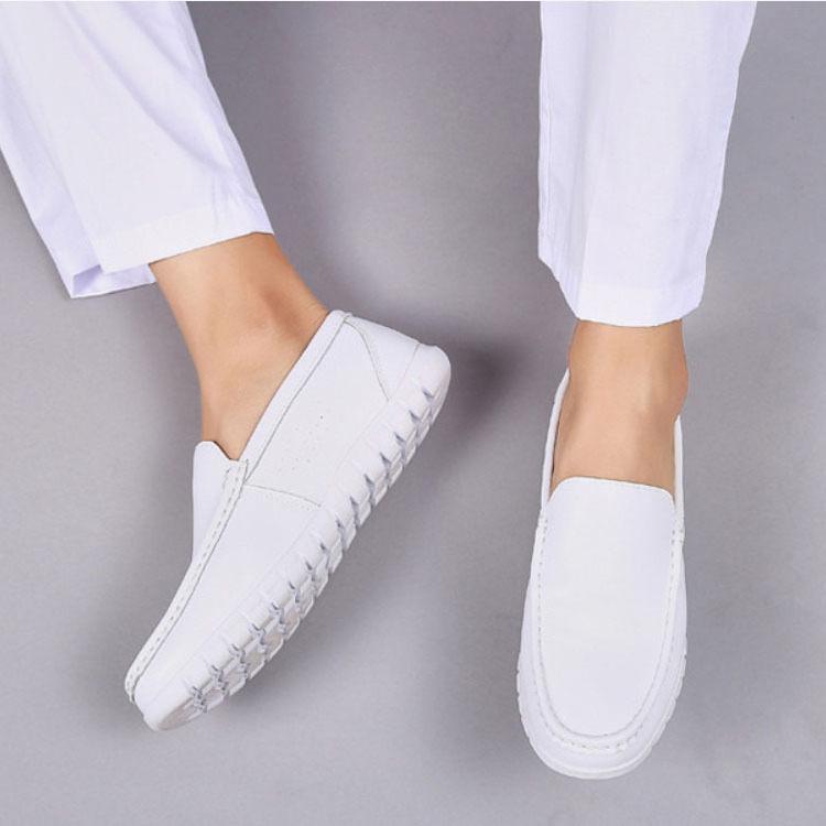 leather breathable casual shoes for man doctor hospital shoes comfortable medical nursing shoes