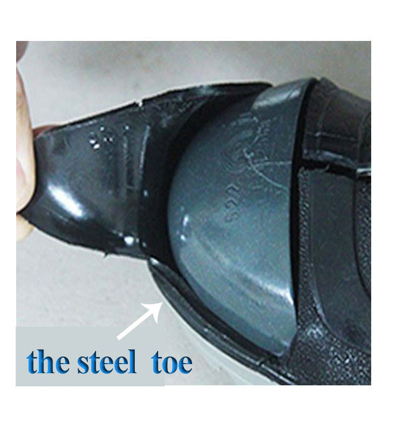 wholesale soft black work steel toe wellington pvc mining industrial safety rain boots for workers