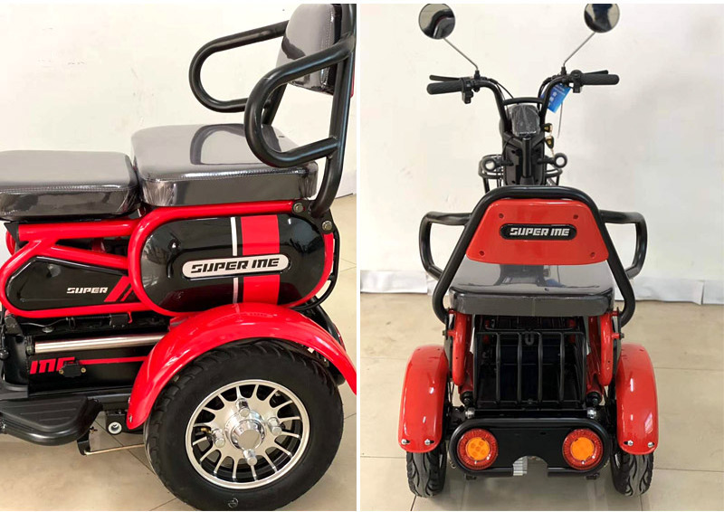 Custom OEM electric tricycle in electric scooters 3 three wheel disability with padals for adults / elderly