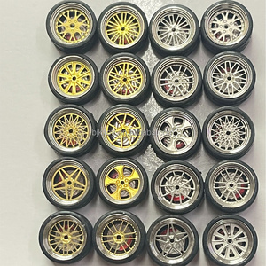 11mm 1/64 car model alloy wheels Rubber Tires fixed caliper version DIY metal toy car accessories