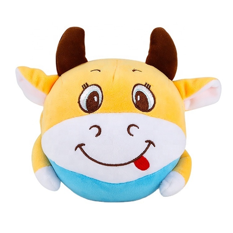 Creative Kids Musical Bounce Ball Cute Cow And Sheep Design Talking Dancing Music Ball Plush Toy