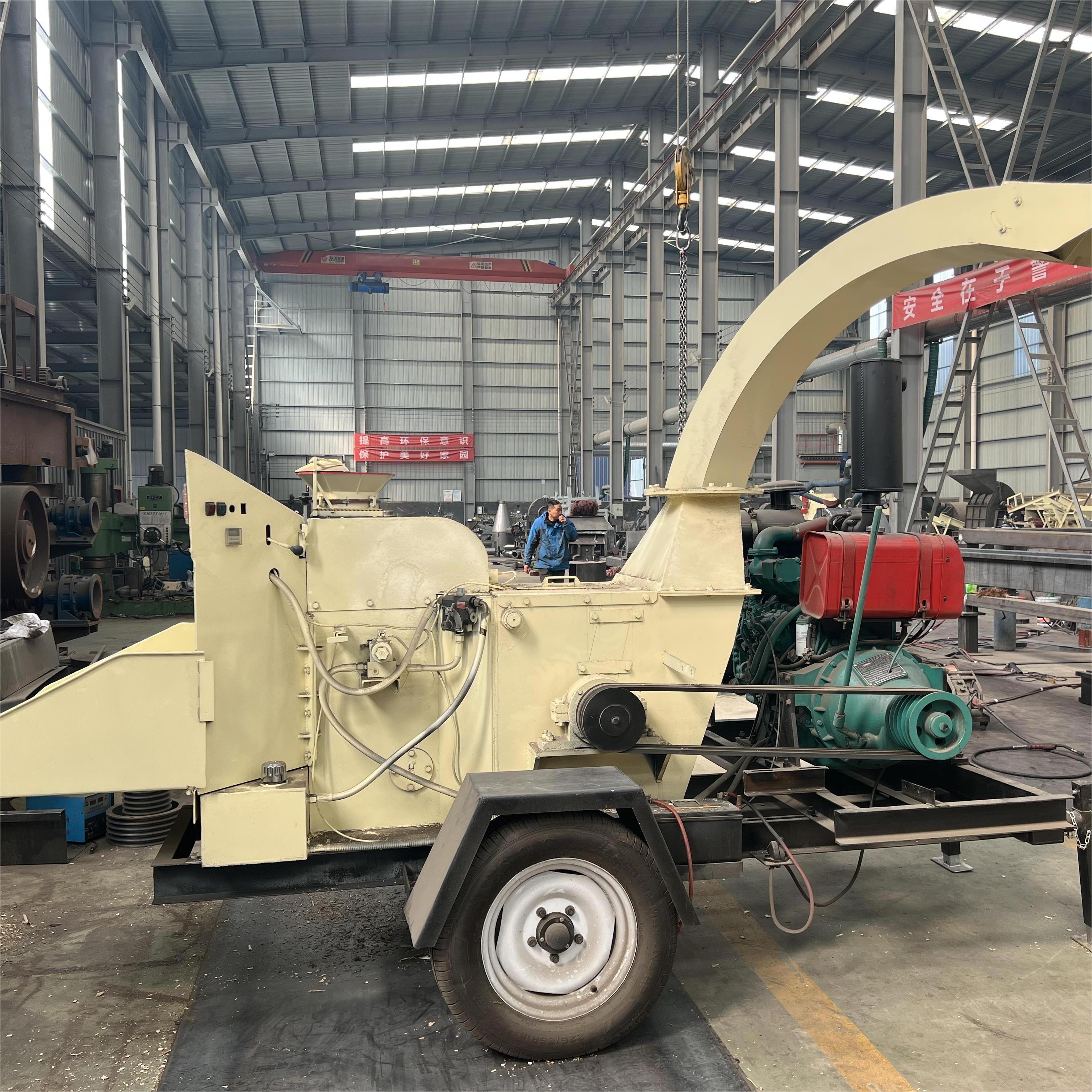 CE Large Tree Branch Drum Wood Chipper Machine New Hydraulic Electric Diesel HP Shredder PTO Blades Hammer Mill Crusher