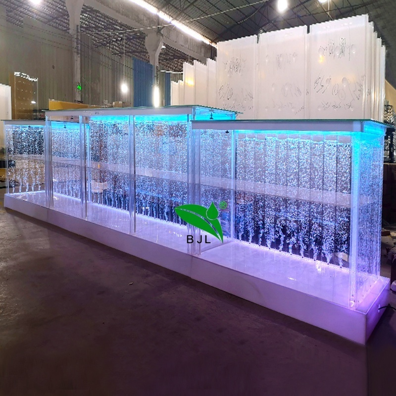 used commercial LED bar table acrylic base restaurant bar counters for sale