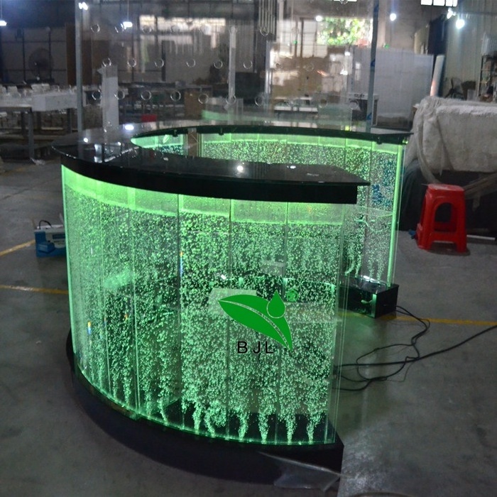 modern LED light illuminated mobile juice bar reception counter design