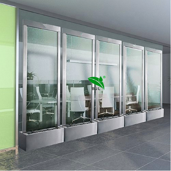 Modern office furniture glass waterfall room divider panel office partition wall